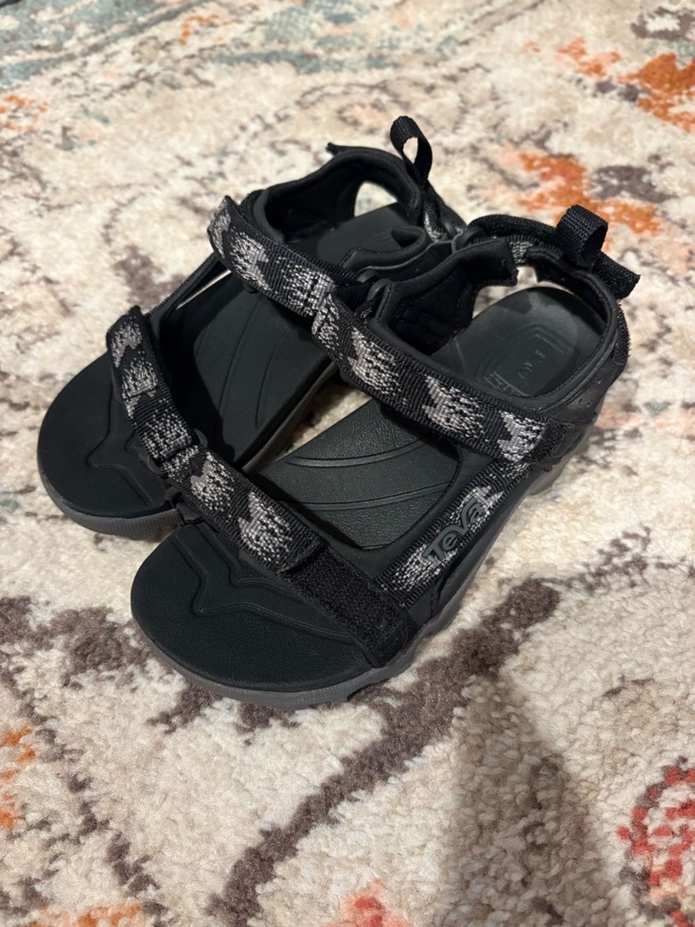 NEW/ Teva Black Cushioned Shockpad Sandals